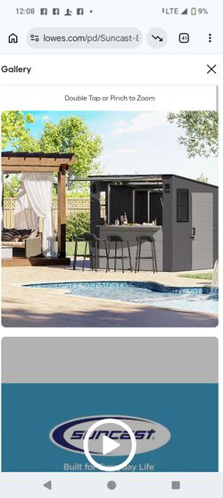 8 ft.x 7 ft. Cabana Entertainment Shed