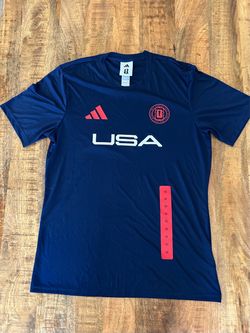 Adidas USA FIFA 2026 World Cup Navy Blue Soccer Jersey Tee Shirt Size Medium