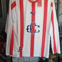 Puma Mens 2026 Chivas Guadalajara Jersey Long Sleeves 120th Aniversario del Club Size XL Y 2xl No Trade 
