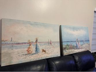 Juego de cuadros pintura a relieve x 20$