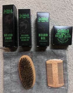 Goldworld 7-Piece Men's Beard Care & Grooming Kit