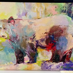 Abstract bear Canvas Art
