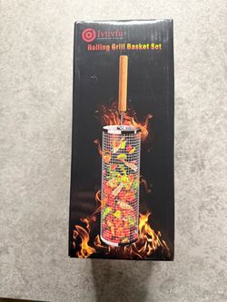 Grill rolling basket set