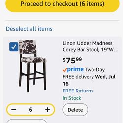 Cow Print Bar Stool