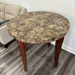 Gently Used Marble Bar Height Pub Table