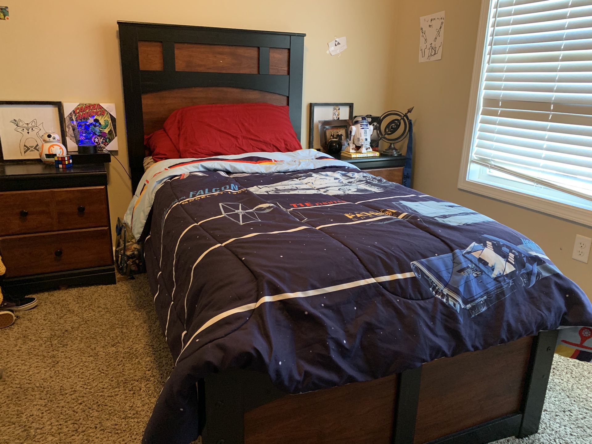 Twin size bedroom set