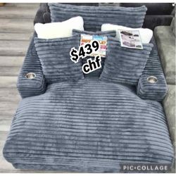 Living room jumbo corduroy chaise sofa // Limited Time Offer 