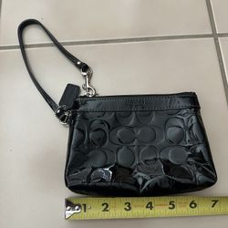 Coach Zip Wristlet - Black