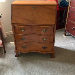 Drop Leaf 3 Drawer Desk