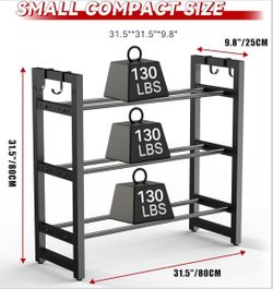 3-Tier Small Weight Rack for Home Gym *does not come with weights