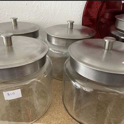 Glass jar containers with metal lids 64 oz $10.00 Each