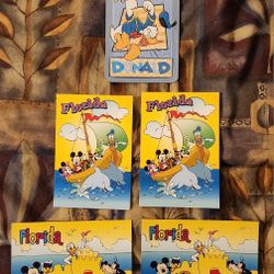 Lot of 4 Walt Disney World Florida Postcards & 1 Donald Puzzle Postcard Factory 