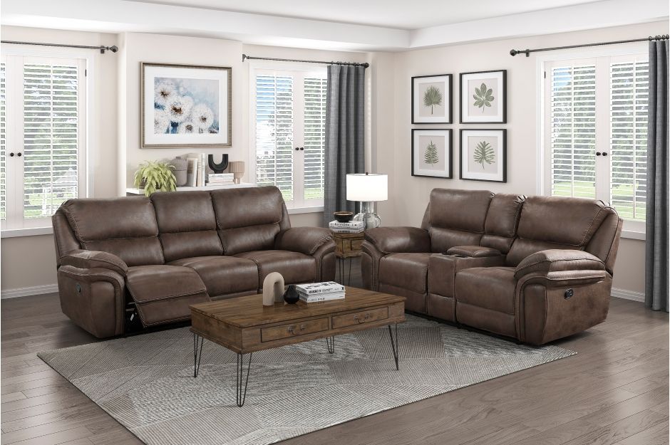 2 Pieces Sofa and Loveseat Recliner set.