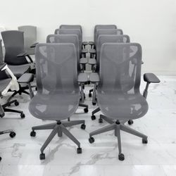 HERMAN MILLER COSM CHAIRS MID-BACK HEIGHT CARBON COLOR $650 EACH DELIVERY AVAILABLE 