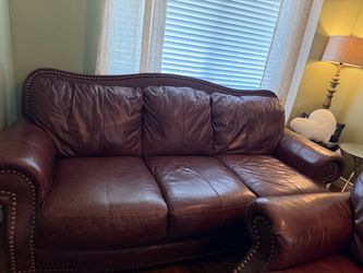 High end leather couch set
