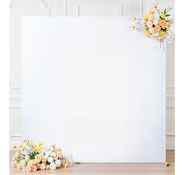 Square Backdrop Arch Cover White  6.6FT x 6.6FT Square Arch Backdrop Covers Stretchy Spandex Fitted