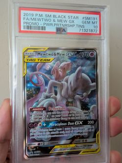 pokemon mew mewtwo tag team gx PSA 10