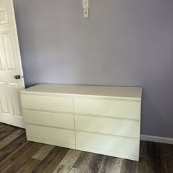 White IKEA Malm Dresser