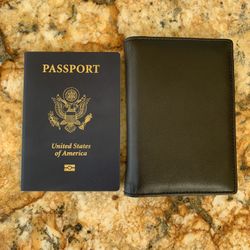 NORMSON Genuine Leather RFID Blocking Passport Holder Wallet