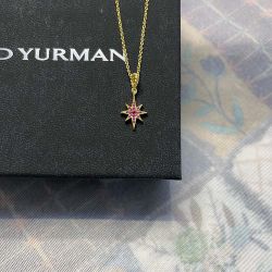 Yellow Gold North Star Necklace 