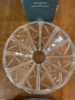 European Hand Cut Crystal Bowl