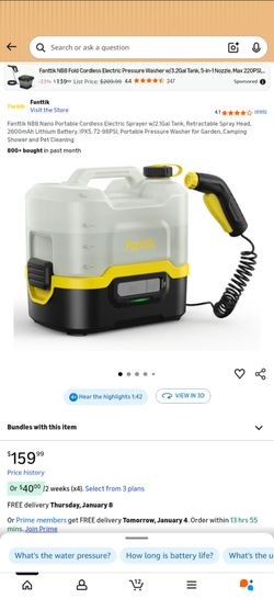 Fanttik NB8 Nano Portable Cordless Electric Sprayer