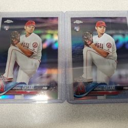 Shohei Ohtani 2018 Topps Chrome Refractor Lot #150 RC MVP