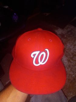 Texas and Washington Nationals ballcaps