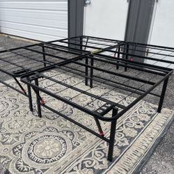 New 18”h King  Size Smart Base Platform Bed Frame 