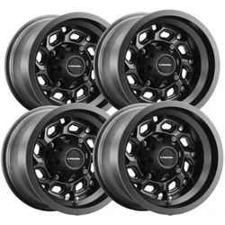 Set Of  4 Vision Wheel Duo Trax Tires 14 on Moose 361X  $1100