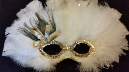 Mask Mardi Gras Costume Masquerade Art Feather Face Renaissance Ball