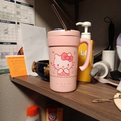 Hello Kitty Cup With Straw