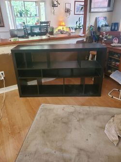Black Cube Storage Shelf Unit