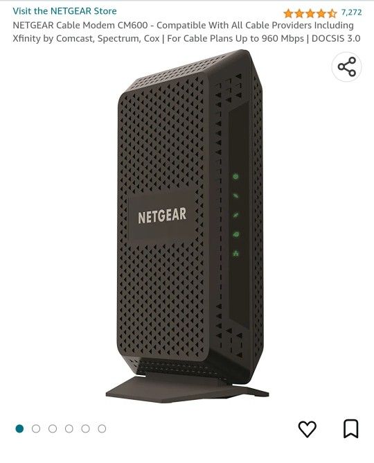 Netgear Modem CM600 Comcast Xfinity 