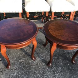 2 Small Round Tables 