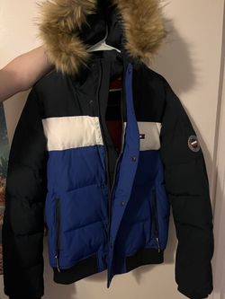 Tommy Jacket - New - Arctic Quilted Snorkel Bomber Jacket Navy Red White