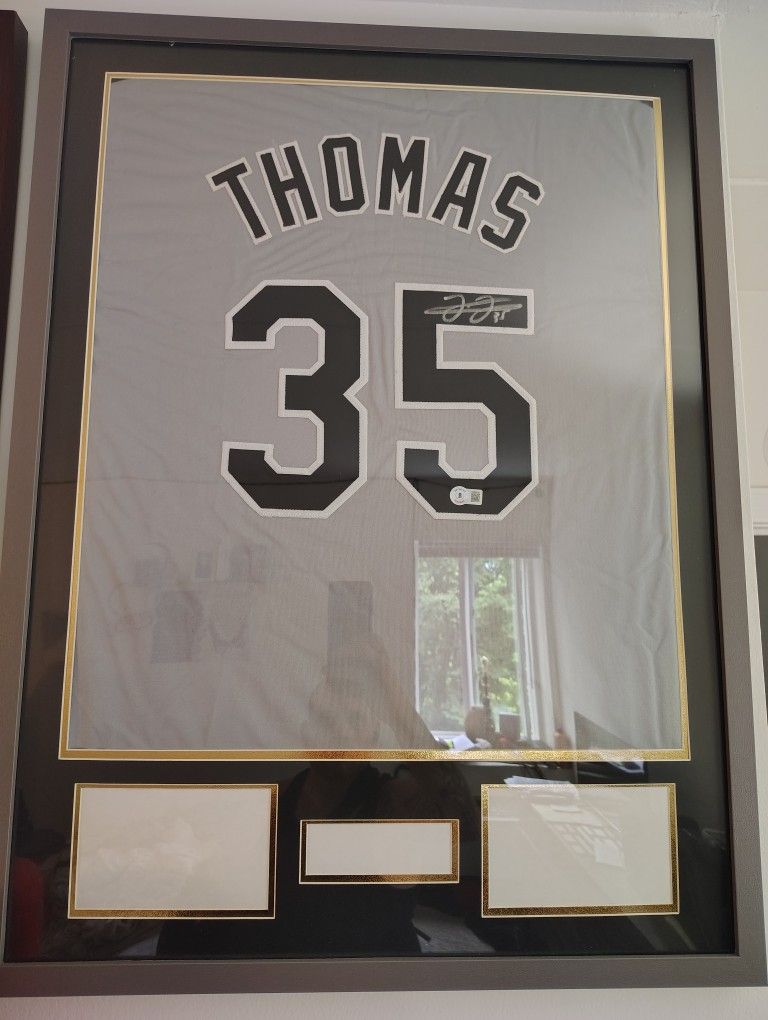 Hall Of Famer Frank Thomas Framed Autographed Chicago White Sox Jersey