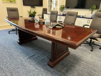 8ft Mahogany Wood Conference Table – Must Go by June 4th!