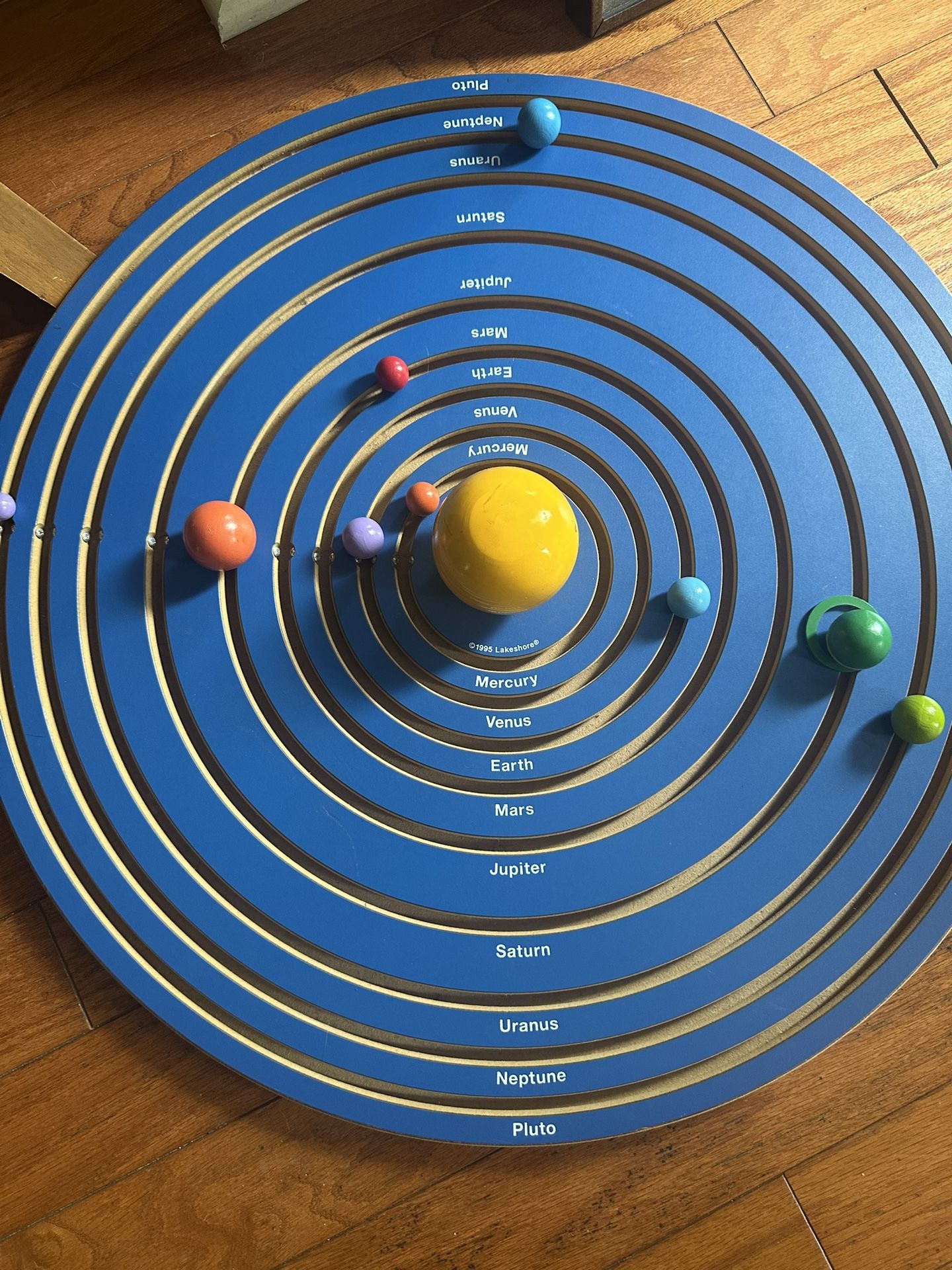 LAKESHORE Solar System Planets wooden labeled Board educational teaching Home School Toy