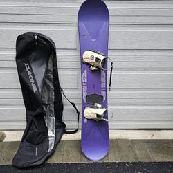 SIMS Snowboard 152 with carrying case Rossignol boots and bindings