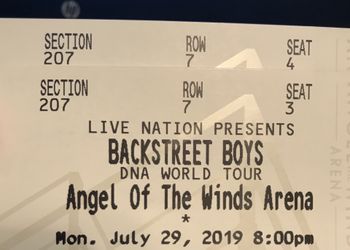 Tickets “Backstreet Boys” 7/29/19