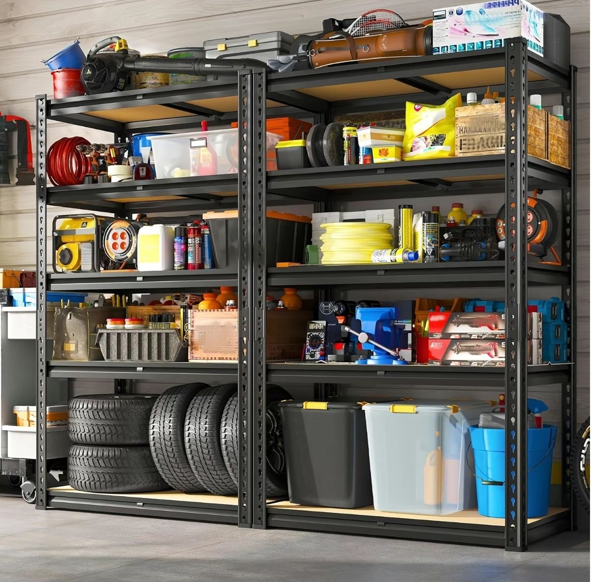 2000LBS Garage Shelving Storage Shelves Heavy Duty 5-tier Metal Shelving Units For Garage Shelves 60