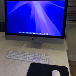 2019 Apple iMac 27-inch 5K Retina display 3.7ghz i5 Processor 40gb Ram 500gb Ssd Very Small Chip Please See Pictures Comes With Wired Keyboard & Mouse