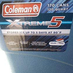 Coleman Xtreme5 120  Qt Ice Cooler, Ice Chest