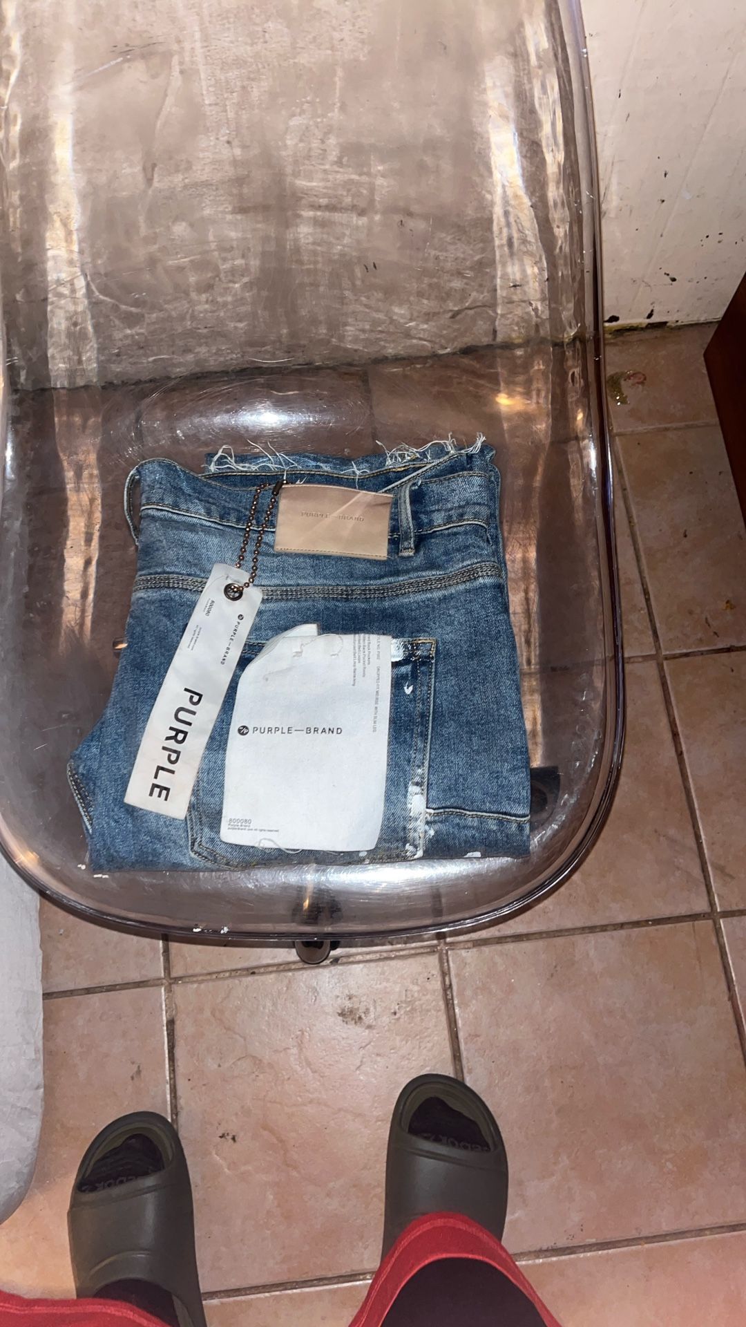 Purple Jeans And Guess Belt