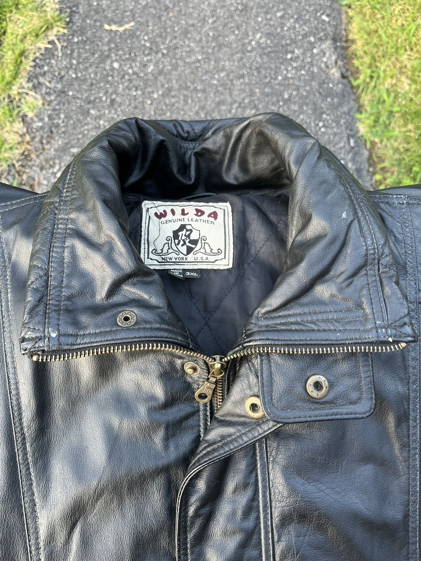 Four Genuine Biker Leather Jackets Sizes 2X, 3X, and 4X