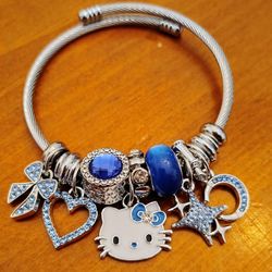 Hello Kitty Blue Valentine Bracelet.  