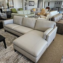 2-pc Leather Sectional Sofa-Virton