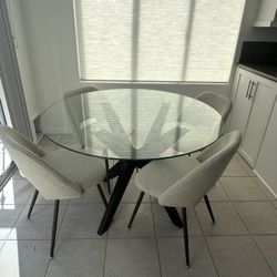 Glass Dining Table And Chairs