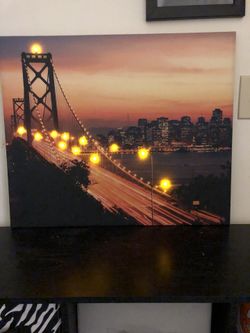 City skyline with led lights w/ switch